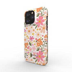 Abstract Flowers White Snap Phone Case