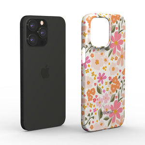 Abstract Flowers White Snap Phone Case