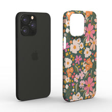 Load image into Gallery viewer, Abstract Flowers Green Snap Phone Case
