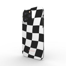 Load image into Gallery viewer, Black&amp;White Plaid Snap Phone Case
