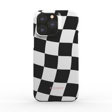 Load image into Gallery viewer, Black&amp;White Plaid Snap Phone Case
