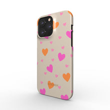 Load image into Gallery viewer, Hearts Cream Snap Phone Case
