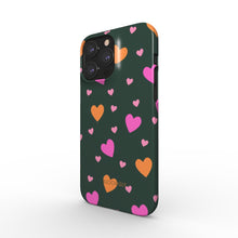 Load image into Gallery viewer, Hearts Green Snap Phone Case
