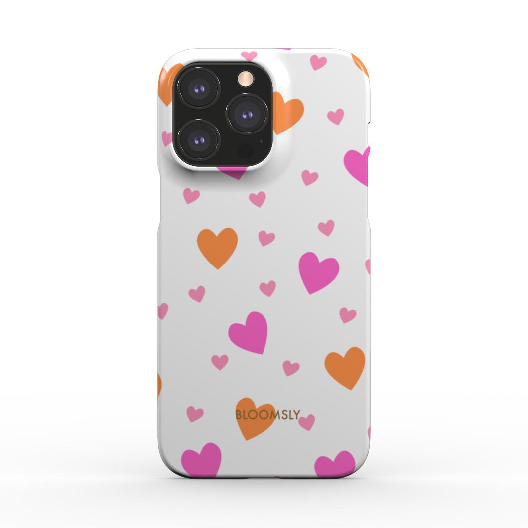 Heart White Snap Phone Case