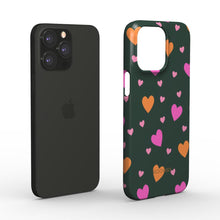 Load image into Gallery viewer, Hearts Green Snap Phone Case
