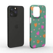 Load image into Gallery viewer, Hearts Teal Snap Phone Case
