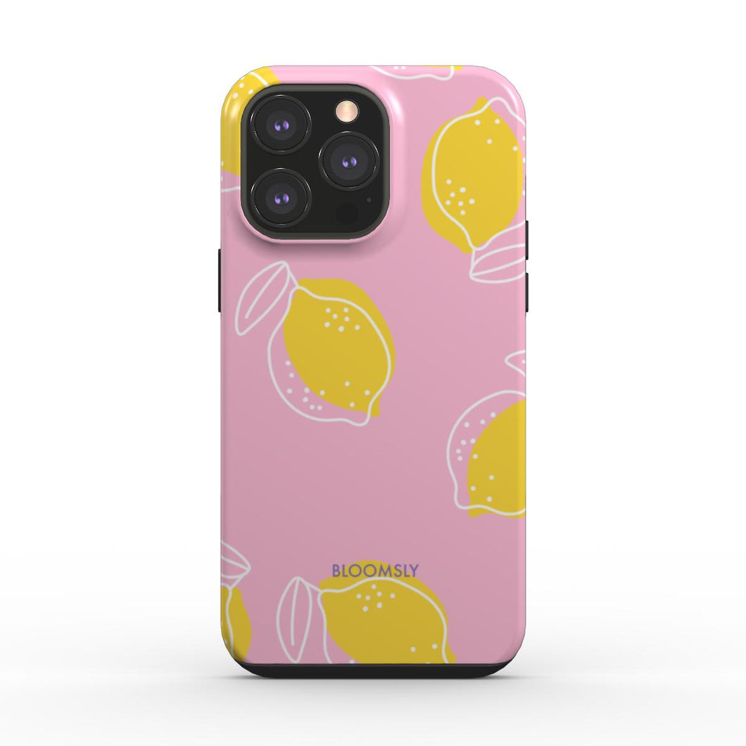 Lemons Light Pink Tough Phone Case