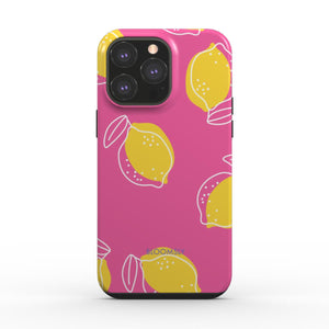 Lemons Dark Pink Tough Phone Case