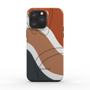 Abstract Waves Dark Tough Phone Case