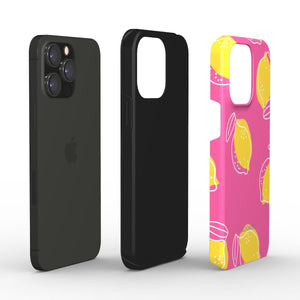 Lemons Dark Pink Tough Phone Case