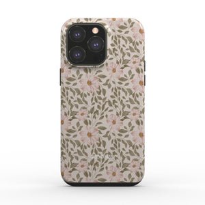 Peach Florals Tough Phone Case