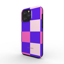 Load image into Gallery viewer, Pink and Purple Plaid Tough Phone Case
