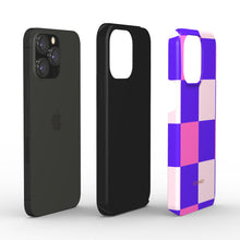 Load image into Gallery viewer, Pink and Purple Plaid Tough Phone Case
