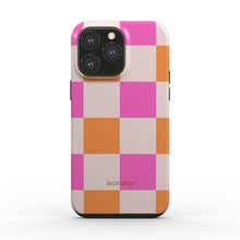 Load image into Gallery viewer, Pink and Orange Plaid Tough Phone Case
